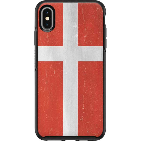 Denmark Flag Distressed Otterbox Symmetry iPhone Skin
